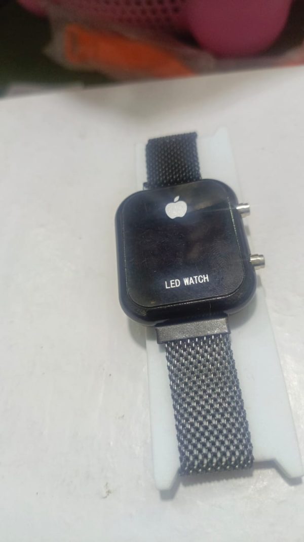 Black New Magnet Chain Digital Led Watch For Mens & Womens (without Box )