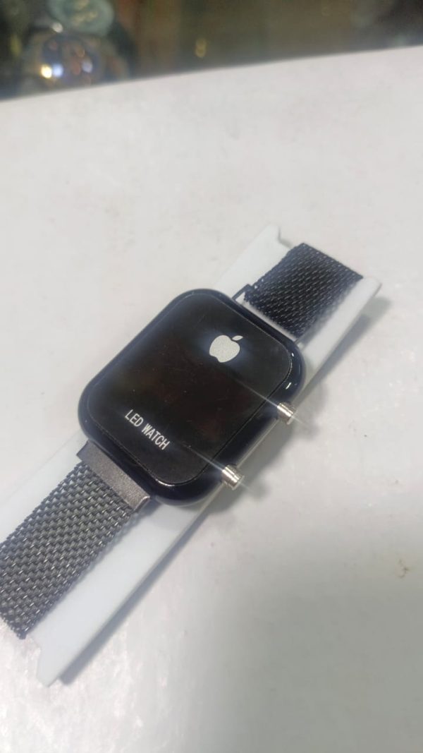 Black New Magnet Chain Digital Led Watch For Mens & Womens (without Box )