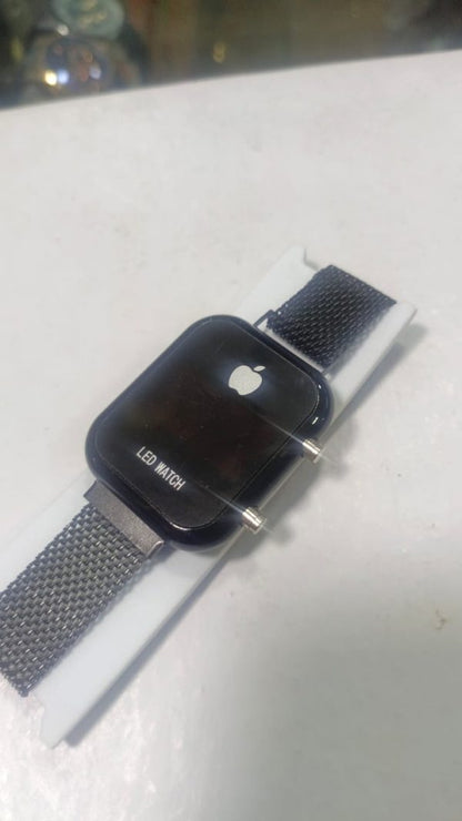 Black New Magnet Chain Digital Led Watch For Mens & Womens (without Box )