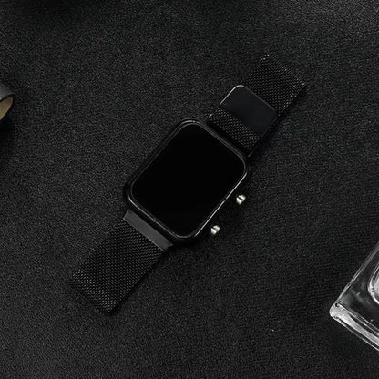 Black New Magnet Chain Digital Led Watch For Mens & Womens (without Box )