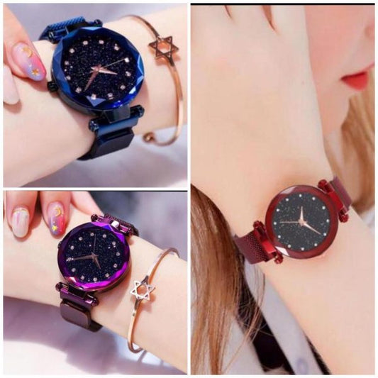 Classy Magnet Chain Elegant Women Wrist Watch (without Box )