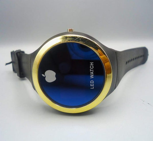 Round Shape Led Digital Watch With Apple Logo Digital Watch-watch For Men And Women (random Color )